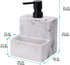 zccz Soap Dispenser with Sponge Holder, Marble Look Liquid Hand and Dish Soap Dispenser Pump Bottle for Kitchen Sink