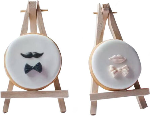 SK 12pcs Mini Wooden Easels Display Stand, 6 Inch Photo Painting Portable Tripod Holder