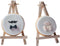 SK 12pcs Mini Wooden Easels Display Stand, 6 Inch Photo Painting Portable Tripod Holder