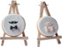 SK 12pcs Mini Wooden Easels Display Stand, 6 Inch Photo Painting Portable Tripod Holder