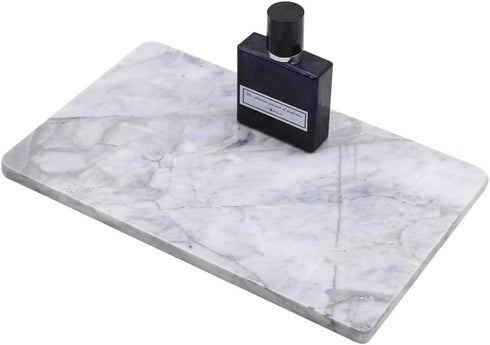 LUANT Rectangular Marble Vanity Tray for Counter, Bathroom, Dresser, Nightstand or Desk, 10-1/4"