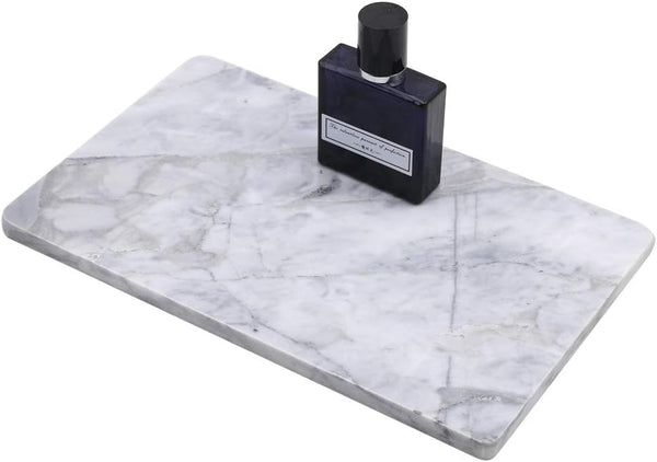 LUANT Rectangular Marble Vanity Tray for Counter, Bathroom, Dresser, Nightstand or Desk, 10-1/4"