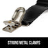 Gorilla Grip Bed Sheet Straps, Adjustable Elastic Fasteners with Metal Clips, Fitted Bedding Holder, 4 Pack Black