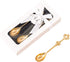 ABOOFAN 8PCS Stainless Steel Golden Coffee Cake Spoons, Small Teaspoon for Ice-Cream, Soup