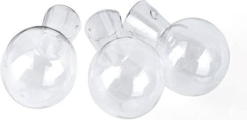 Bulb 1.18 2 Pack Kingbuy Glass Vase with Side-Hole (Hole to Hole Opening Dia.: in) for Replacement Planter Terrarium