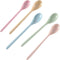 5Pcs Melamine Long Handle Mixing Spoon, 7.2 Inch, Colorful Plastic Coffee Spoons for Latte Machiatto, Tall Iced Tea,