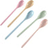 5Pcs Melamine Long Handle Mixing Spoon, 7.2 Inch, Colorful Plastic Coffee Spoons for Latte Machiatto, Tall Iced Tea,