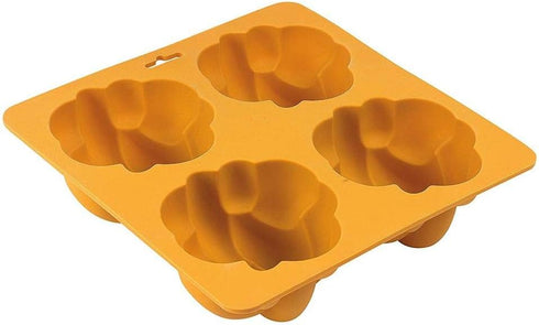 Silicone Braided Oval Challah Mold, 4 Small Challettes, No Shaping Required