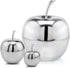 Modern Day Accents 3862 Manzano SM Polished Apple - Fruit Decor, Teacher Gifts, Office Desk Decor, Silver Apple