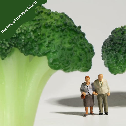 6 Fake Broccoli Slice Artificial Vegetables Simulation Plastic Lifelike for House Kitchen Party Pub Decoration Cabinet