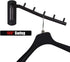 JQK Folding Clothes Hanger Rack, Stainless Steel Swing Arm Hook Holder, Wall Mount Clothing Hanging System, 2 Pack