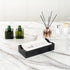 15.8 7.9 Inch 50 Luxenap X Linen-Feel Guest Towels, Lettered Hand Towels - Silver Letter 'T', Sans Serif Font, White