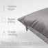 Set 2, 20x20 lalaLOOM Velvet Throw Pillow Covers, of Decorative Square Pillows Home Decor, Soft Accent Cases, Silky