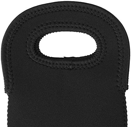 3 Pcs Wine Carrier Tote Bag, Neoprene Insulated Travel Sleeves for Wine Beer Bottles, Black