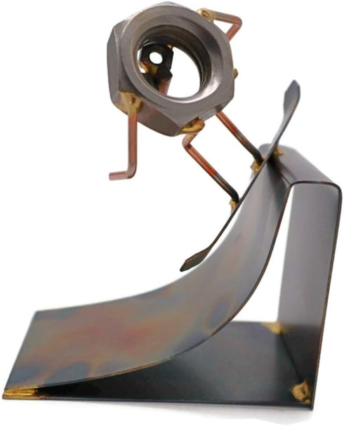 Snowboard Nut Collectible Handmade Metal Art Figurine - Desk Accessories and Trophy for Home Office D cor