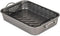 Glad Nonstick Roasting Pan 11x15, Heavy Duty Metal Bakeware Dish with Rack for Baking Turkey, Chicken, Veggies