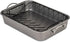 Glad Nonstick Roasting Pan 11x15, Heavy Duty Metal Bakeware Dish with Rack for Baking Turkey, Chicken, Veggies