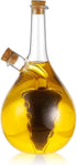 Oil and Vinegar Dispenser, 2 in 1 Glass Olive Oil and Vinegar