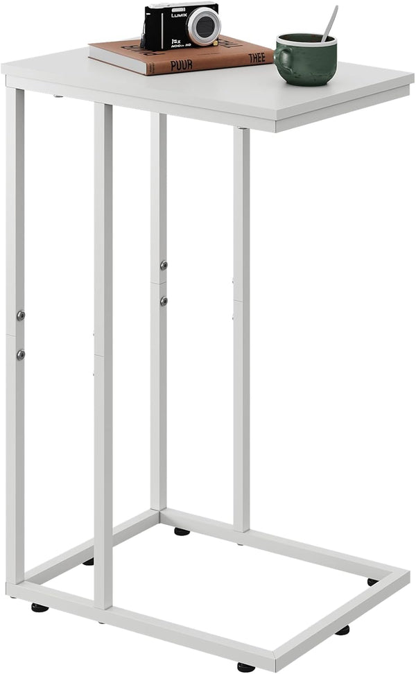 WLIVE Side Table, C Shaped End Table for Couch, Sofa and Bed,