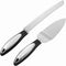 Cake Knife and Server Set, Non-Slip Swirl Grip Cake Cutter and Pie Spatula for Weddings and Parties