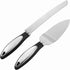 Cake Knife and Server Set, Non-Slip Swirl Grip Cake Cutter and Pie Spatula for Weddings and Parties