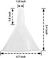 50 Filter Cones and Funnels 4.5" Fryer Oil Filters, Non Woven Filter Cone Grease Filter Cones for Restaurants, Cafes