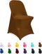 ManMengJi Brown Folding Chair Covers, Spandex Folding Chair Covers 6 PCS, Banquet
