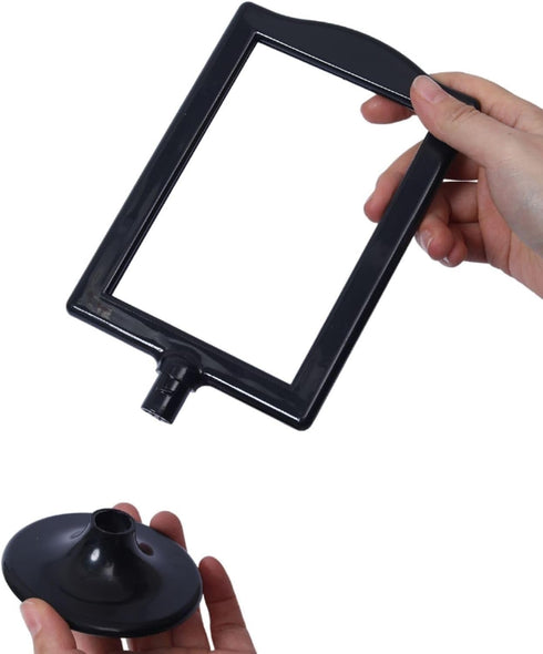 NahNah 10 Count) 4x6 Inch, 2 Double Sided Standing Picture Frames - (Black, Plastic Pedestal Photo Frame with Inserts