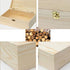 Zhou Pine Wood Storage Box - Natural DIY Accessories Set with Hinged Lid, Perfect for Art Lovers and Family Collections
