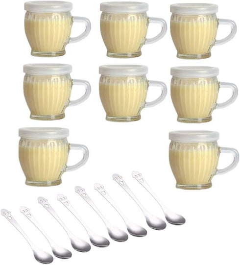 8 pack of 4 oz Wide Mouth Crystal Jelly Cup with Handle