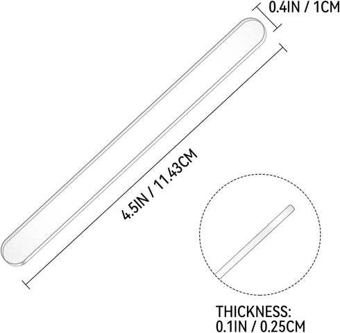 Tenalleys 20 4.5 Inch Pieces Reusable Acrylic Popsicle Sticks Popsicle Mold Sticks for DIY Ice Pop, Cake Pop,Candy