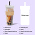 Dodoko Reusable Boba Cup with Straw, Iced Coffee & Smoothie Tumbler, 24 oz - Bubble Pink
