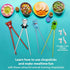 Kids Training Chopsticks for Toddlers and Adults, Removable Finger Helpers with Animal Design (BPA-Free, 4-Pack)