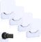 Adhesive Shower Curtain Rod Holder, 4 Pcs Tension Rod Holders, Transparent Wall Mount Holder for Shower Curtain
