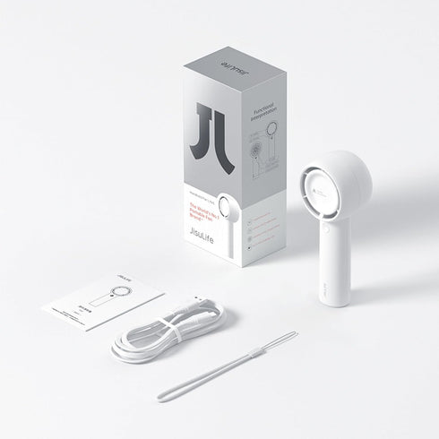JISULIFE Handheld Fan, Portable Bladeless Mini Fan with 4500mAh, 18H Max Cooling Time, USB Rechargeable for Travel