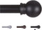 Curtain Rods for Windows 48 to 84-92 Inch, 5/8" Matte Black Stainless Steel Small Rods for Bedroom and Kitchen