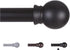 Curtain Rods for Windows 48 to 84-92 Inch, 5/8" Matte Black Stainless Steel Small Rods for Bedroom and Kitchen