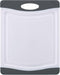 Farberware Nonslip Poly Cutting Board, 8x10-Inch, Gray and White
