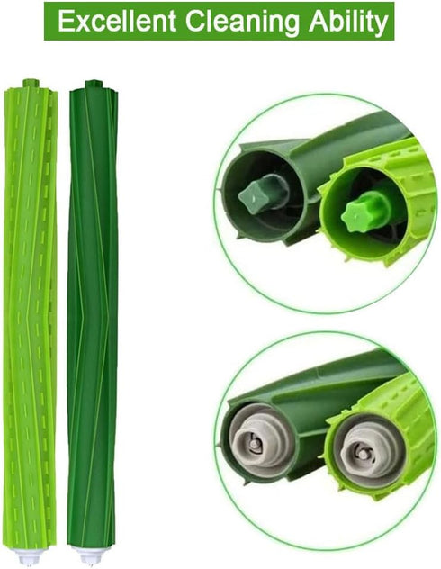 Replacement Parts for iRobot Roomba s9 (9150) s9+ s9 Plus (9550), Includes 2 Pack of Rubber Brushes, Filters, Bags