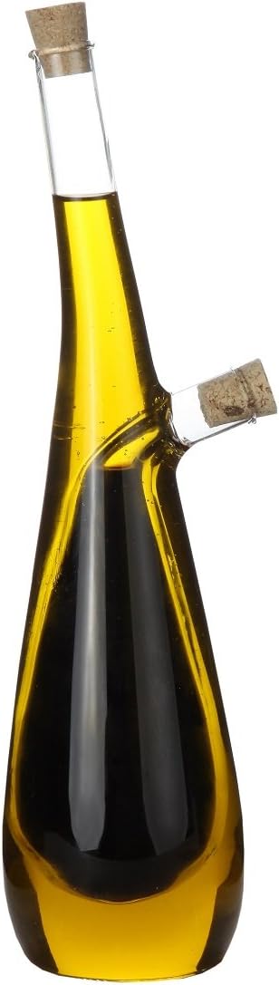 Lily's Home Glass Olive Oil and Vinegar Dispenser Bottle, for Kitchen Counter