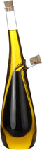Lily's Home Glass Olive Oil and Vinegar Dispenser Bottle, for Kitchen Counter