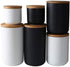 jessie Ceramic Storage Containers with Airtight Seal - Bamboo Lids Kitchen Canisters for Tea, Spice, Sugar, Coffee