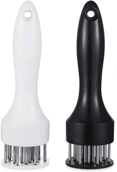 Meat Tenderizer Tool with Ultra Sharp Stainless Steel Needle Blades, 2 Pack for Tenderizing BBQ, Marinade, Steak,