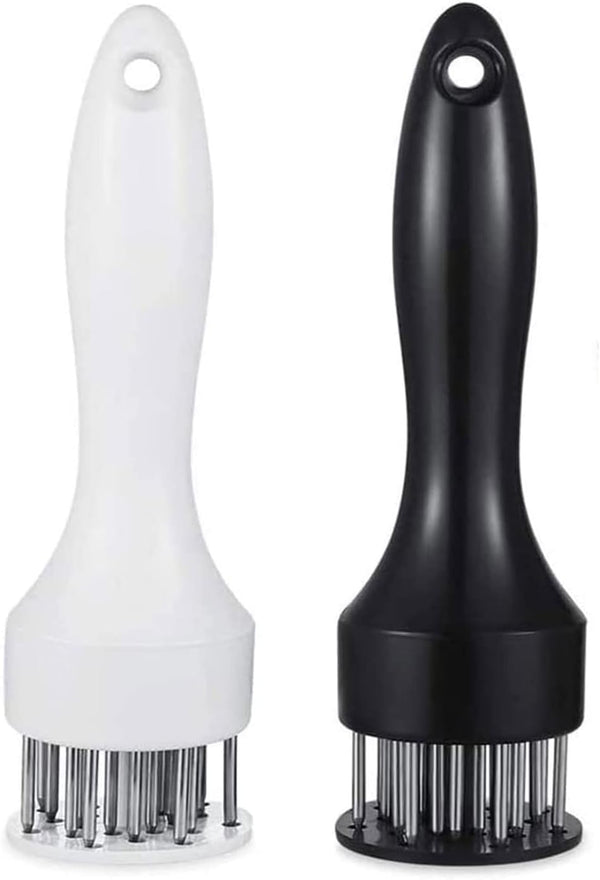 Meat Tenderizer Tool with Ultra Sharp Stainless Steel Needle Blades, 2 Pack for Tenderizing BBQ, Marinade, Steak,