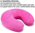 Mr.Ho U Shaped Memory Foam Pillow, Neck Head Cushion for Outdoors, Car, Office, Home Travel (Pink)