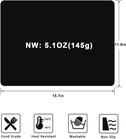 Silicone Placemats, Food-Grade Non-Slip Waterproof, Dining, Countertop Protector, Kitchen Counter Mat, Heat Resistant, Baking mat Dishwasher Safe by PUSCRIENO