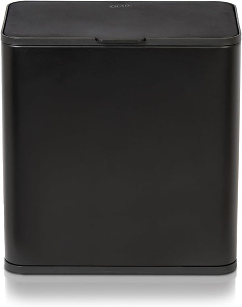 Counter 1.5 (6L) Glad Roomate Under Trash Can - Space Saving Stainless Steel Waste Bin with Dual Lid and Clorox