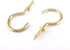 yueton 50pcs Metal Screw-in Ceiling Hooks, Cup Hooks (Gold)