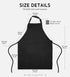 Lenenz Pack 12 Adjustable Bib Apron - of Unisex Aprons for Men - Black Aprons with Pockets