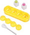 4 Pcs DIY Rice Ball Mould Shaker & 2 Smile Face Seaweed Nori Punch Embossing Mold Kitchen Tools with Mini Spoon